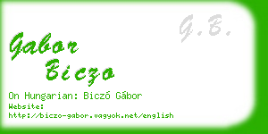 gabor biczo business card